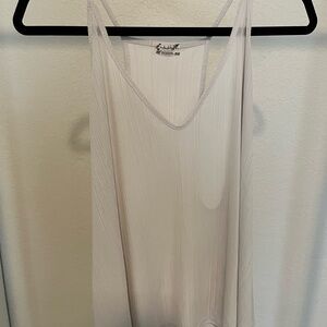 Sheer Cream Tank Top